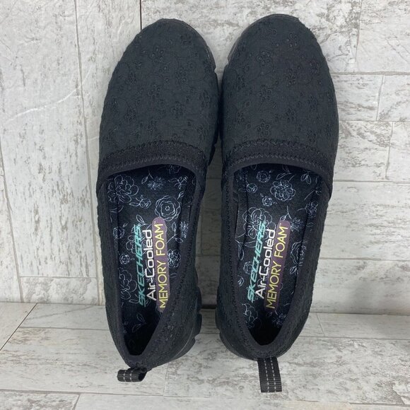 Skechers EZ Flex 23475 Dusty Black Slip On Memory Foam Shoes Womens Size 6.5 - Picture 8 of 10